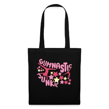 Gymnastic Junkie Design - Idée cadeau de gymnaste drôle - Sac en tissu - noir - Devant