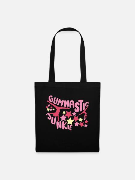 Gymnastic Junkie Design - Idée cadeau de gymnaste drôle - Sac en tissu - noir