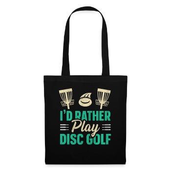 Retro Sunset Je préfère jouer au Disc Golf - Sac en tissu - noir - Devant