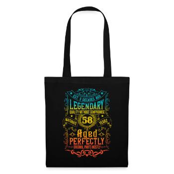 Vintage Legendary - Aged perfectly 58th birthday - Tote Bag - black - Front