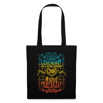 Vintage Légendaire - Vieilli parfaitement 39ème anniversaire - Sac en tissu - noir - Devant