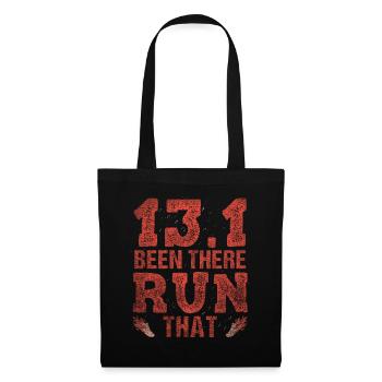 13.1 Been There Run That - Coureur de semi-marathon - Sac en tissu - noir - Devant