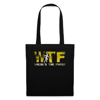 WTF - Où est le coureur de marathon amusant d’arrivée - Sac en tissu - noir - Devant