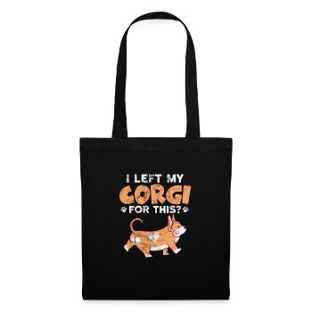 Welsh Corgi Dog Dog Dog Race Cadeau - Sac en tissu - noir - Devant