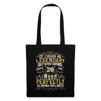 Vintage Légendaire - Vieilli parfaitement 20ème anniversaire - Sac en tissu - noir - Devant