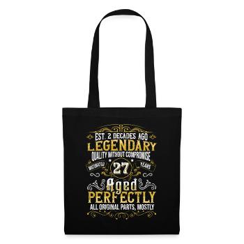 Vintage Légendaire - Vieilli parfaitement 27ème anniversaire - Sac en tissu - noir - Devant