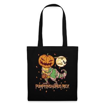Pumpkinsaurus Dinosaure Drôle Halloween T Rex - Sac en tissu - noir - Devant