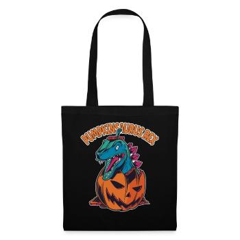 Pumpkinsaurus Dinosaure Drôle Halloween T Rex - Sac en tissu - noir - Devant
