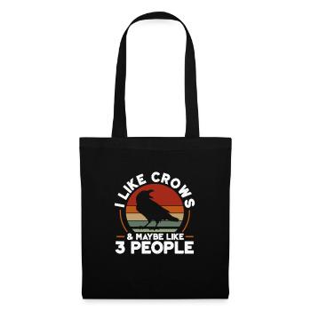 Raven Crow Bird Crow Birds Nature Crow GEschenk - Tote Bag - black - Front