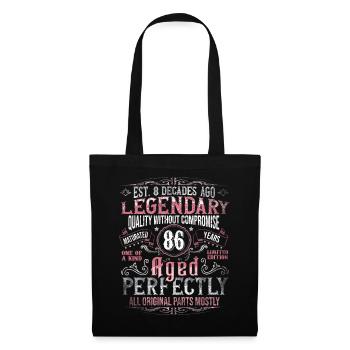 Vintage 86 Aged Perfectly Women on 86th Birthday - Tote Bag - black - Front