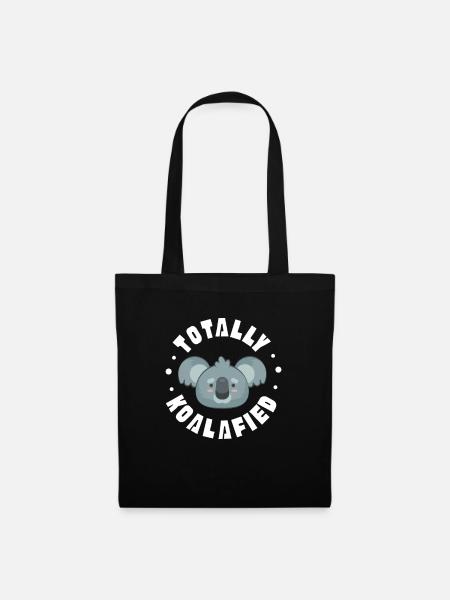 Koala Koalabär Australien Bär Geschenk - Stoffbeutel - Schwarz