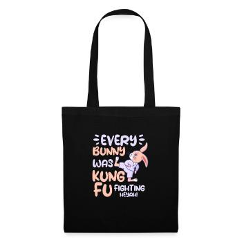 Kung Fu Kampfsport Kampfkunst Sport Geschenk - Stoffbeutel - Schwarz - Vorne