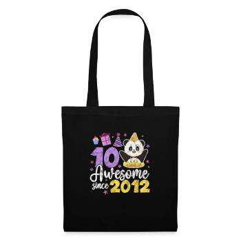 Panda 10th Birthday - Tote Bag - black - Front