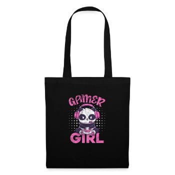 Panda Gamer Girl - Tote Bag - black - Front