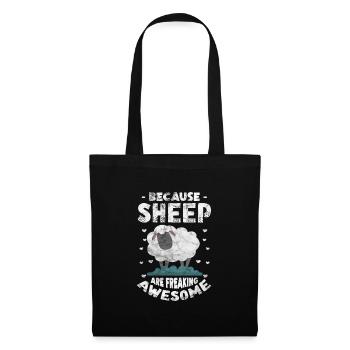 Moutons Élevage Élevage Mouton Chèvre Cadeau - Sac en tissu - noir - Devant