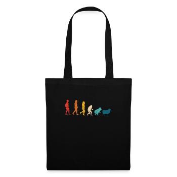Schaf Schafe Bauernhof Tier Schafbock Geschenk - Stoffbeutel - Schwarz - Vorne