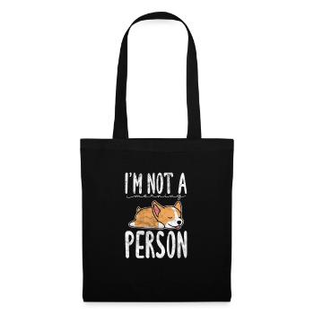 Welsh Corgi Dog Dog Dog Race Cadeau - Sac en tissu - noir - Devant