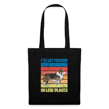 Welsh Corgi Dog Dog Dog Race Cadeau - Sac en tissu - noir - Devant