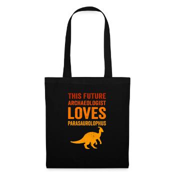 Vintage Parasaurolophus Kid Design - Tote Bag - black - Front