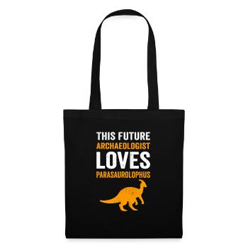 Vintage Parasaurolophus Kid Design - Tote Bag - black - Front