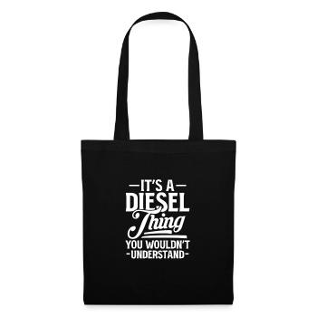 Diesel Auto Tuning Véhicule à Essence Cadeau - Sac en tissu - noir - Devant