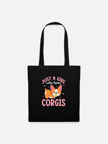 Corgi - Stoffbeutel - Schwarz