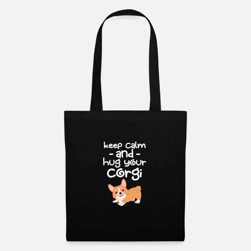 Corgi - Stoffbeutel - Schwarz