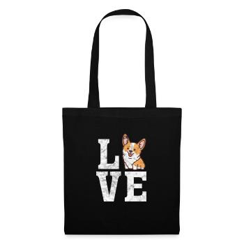 Welsh Corgi Dog Dog Dog Race Cadeau - Sac en tissu - noir - Devant