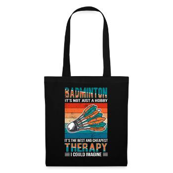 Worlds Okayest Badminton Player Retro Badminton - Stoffbeutel - Schwarz - Vorne