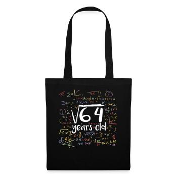 Square root of 64 math nerd 8th birthday - Tote Bag - black - Front