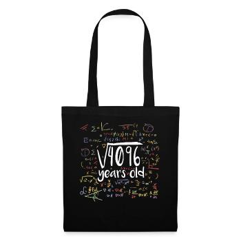 Square Root of 4096 Math Nerd 64th Birthday - Tote Bag - black - Front