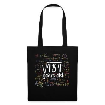 Racine carrée de 484 math nerd 22e anniversaire - Sac en tissu - noir - Devant