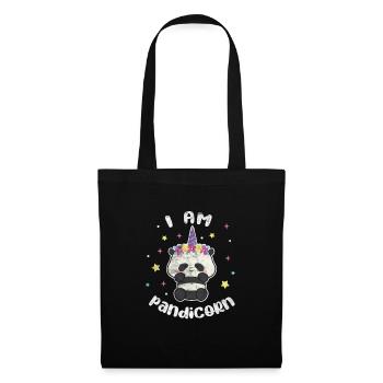 Panda - Sac en tissu - noir - Devant
