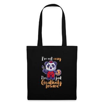 Panda - Sac en tissu - noir - Devant