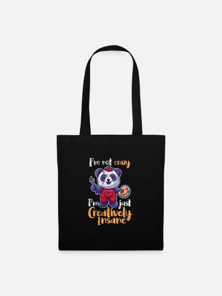 Panda - Stoffbeutel - Schwarz