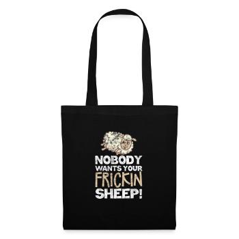 Moutons Élevage Élevage Mouton Chèvre Cadeau - Sac en tissu - noir - Devant