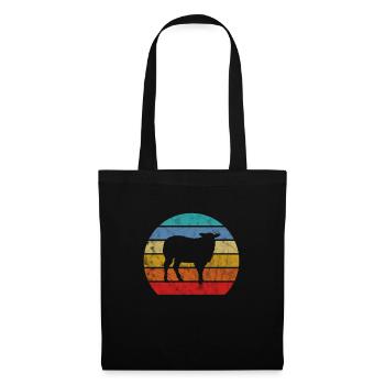 Moutons Élevage Élevage Mouton Chèvre Cadeau - Sac en tissu - noir - Devant