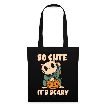 Cat Pumpkin Halloween Outfit So Cute It's Scary - Tote Bag - black - Front