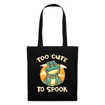 Tenue d’Halloween T Rex mignonne trop mignonne pour effrayer - Sac en tissu - noir - Devant