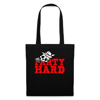 Anniversaire avec alcool et bière - Party Hard - Sac en tissu - noir - Devant