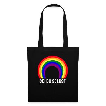 LGBTQ Gay Sei Du Selbst Regenbogen Queer LGBT - Stoffbeutel - Schwarz - Vorne