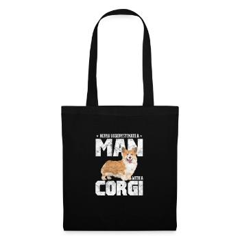 Welsh Corgi Dog Dog Dog Race Cadeau - Sac en tissu - noir - Devant