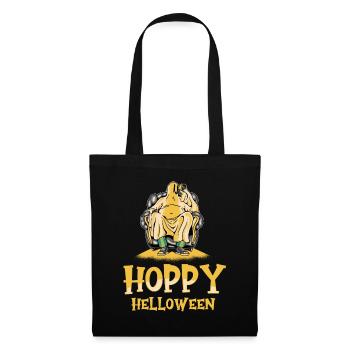 Ghost Beer Mug Funny Hoppy Halloween - Tote Bag - black - Front