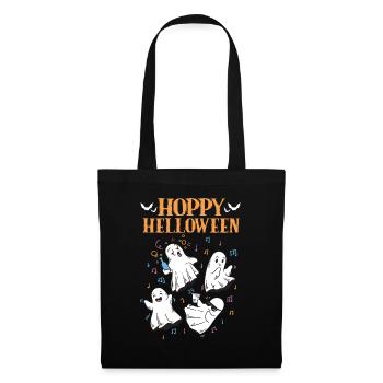 Ghost Beer Mug Funny Hoppy Halloween - Tote Bag - black - Front