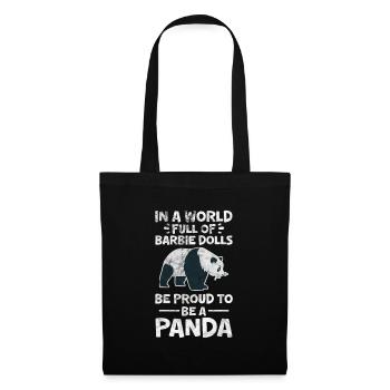 Panda - Sac en tissu - noir - Devant