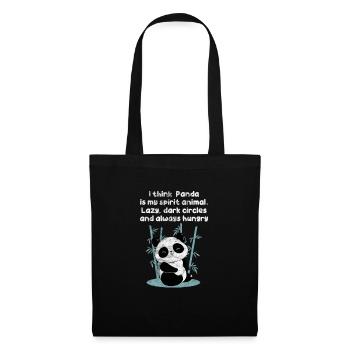 Panda - Sac en tissu - noir - Devant