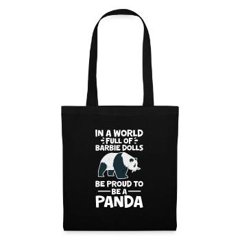 Panda Panda Ours Ours Animal Pandas Cadeau - Sac en tissu - noir - Devant
