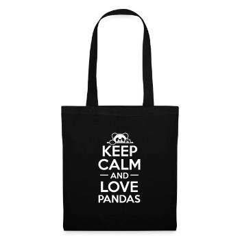 Panda Panda Ours Ours Animal Pandas Cadeau - Sac en tissu - noir - Devant