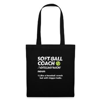 Entraîneur de softball - Sac en tissu - noir - Devant