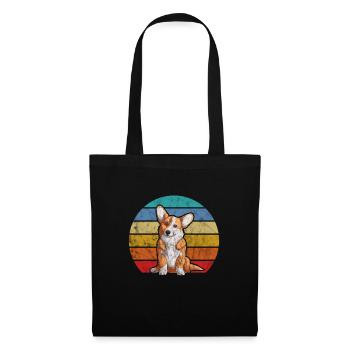 Welsh Corgi Dog Dog Dog Race Cadeau - Sac en tissu - noir - Devant